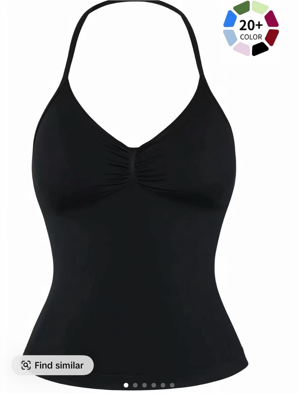 Black Women's Halter Camisole Tank Top
